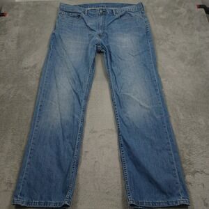 Levis 559 Jeans Men 38x30 Blue Denim Relaxed Fit Straight Leg Pockets Distressed
